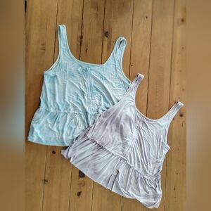 AEO Soft & Sexy Sleeveless Tank Tops Lot Of 2  Light Blue + Light Purple